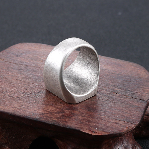 Retro-Inspired Men's Stainless Steel Ring - Personalized Titanium Steel Jewelry for Men