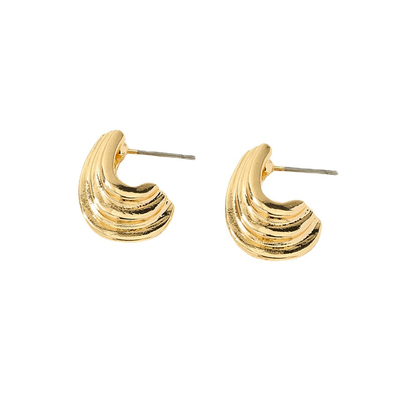 Frosty Chic Metal Statement Earrings - Planderful Vienna Verve Collection