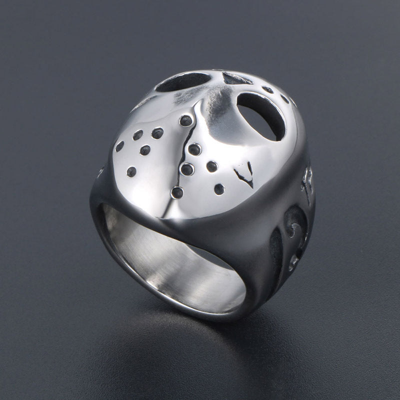 Punk Skull Masked Man Ring for Men - Wholesale Titanium Steel Fashion Accessory