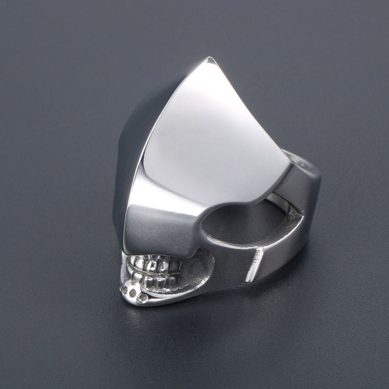 Vintage Bold Robot Statement Ring for Men - Custom Titanium Steel Hipster Accessory