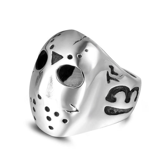 Punk Skull Masked Man Ring for Men - Wholesale Titanium Steel Fashion Accessory