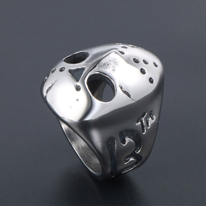 Punk Skull Masked Man Ring for Men - Wholesale Titanium Steel Fashion Accessory