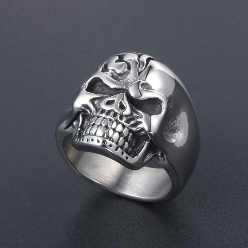 Personalized Exaggerated Skull Rings for Men - Bold Titanium Steel Fashion Accessories