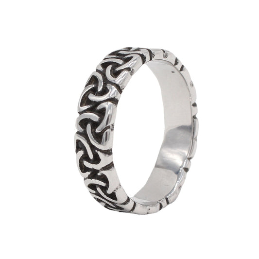 Retro Viking Celtic Titanium Steel Ring for Men