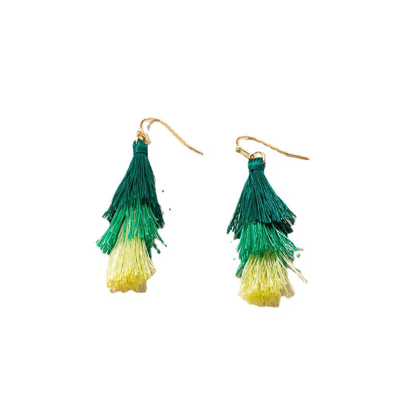 Chic Plush Tassel Earrings - Vienna Verve Collection.