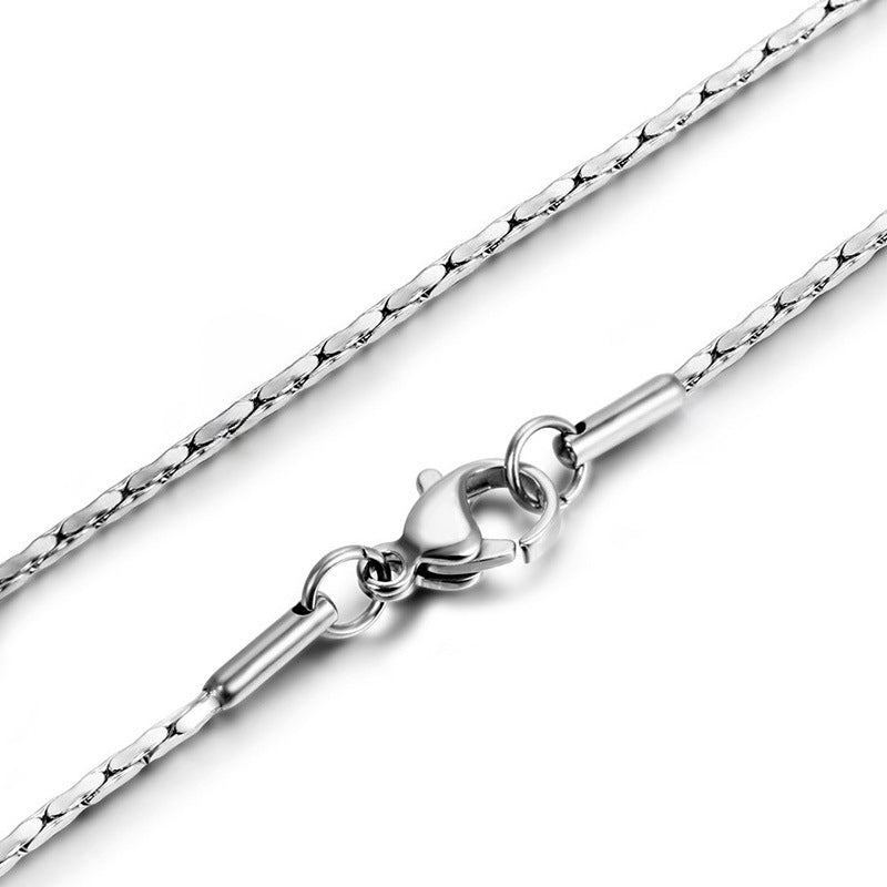 Personalized Titanium Steel Vertical Chain Necklace for Stylish Men and Women