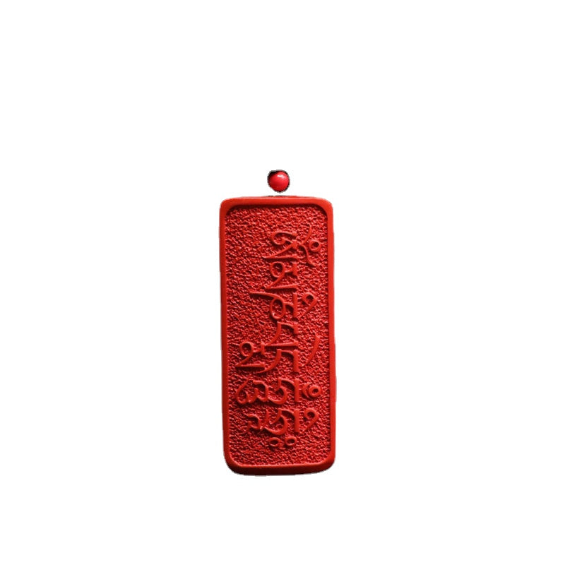 Red Sand Lotus Cinnabar Proverbs Pendant