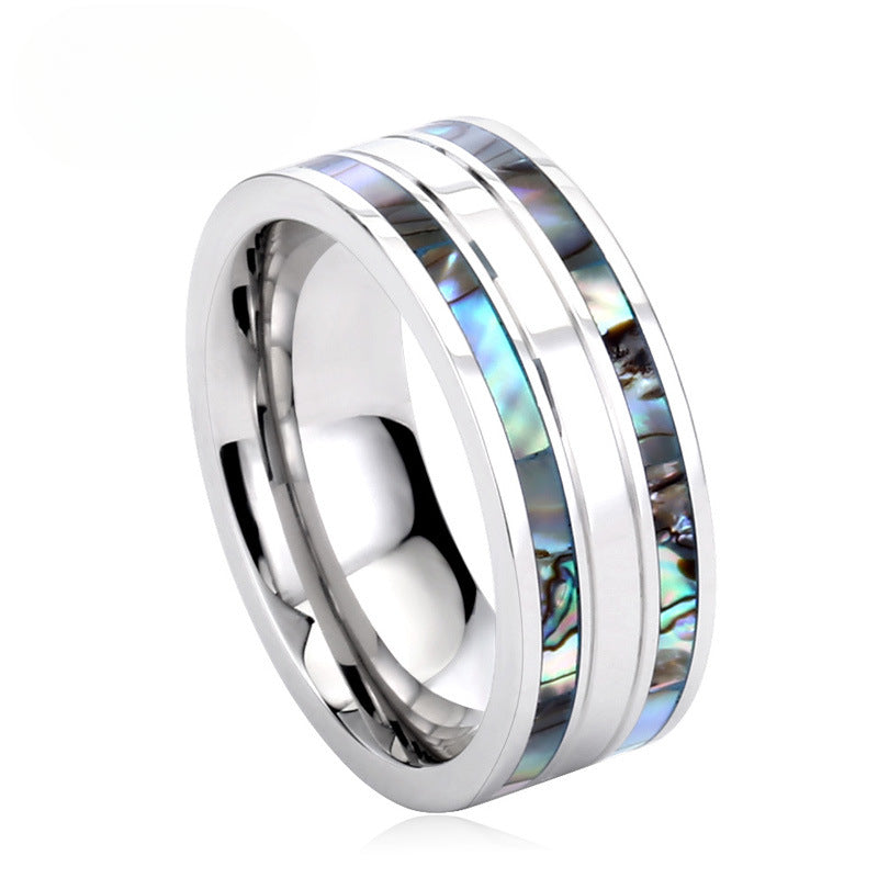 Personalized Titanium Steel Shell Ring for Men - Trendy Korean Fashion Jewelry Wholesale