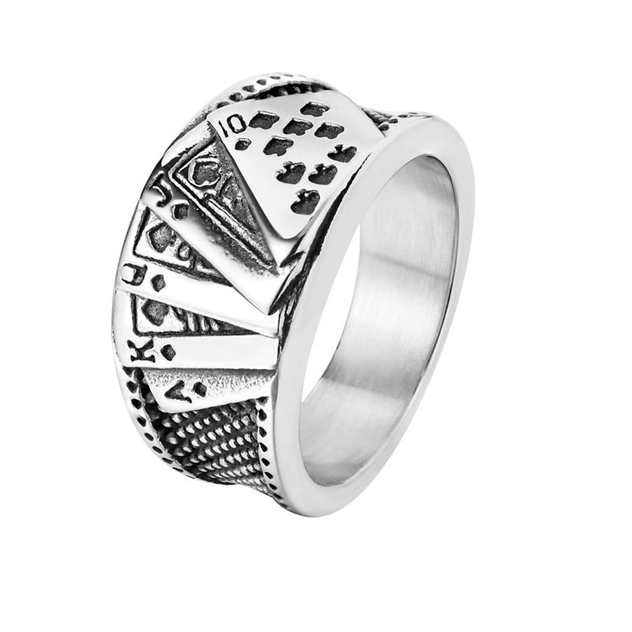 Personalized Retro Titanium Steel Magician Ring for Men