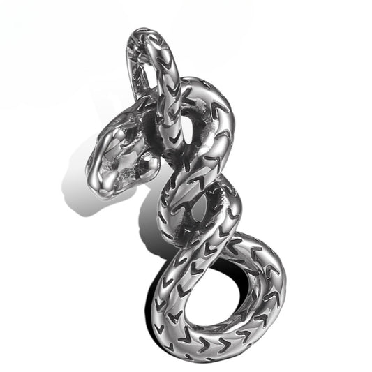 Personalized Retro Men's Titanium Steel Snake Pendant Jewelry