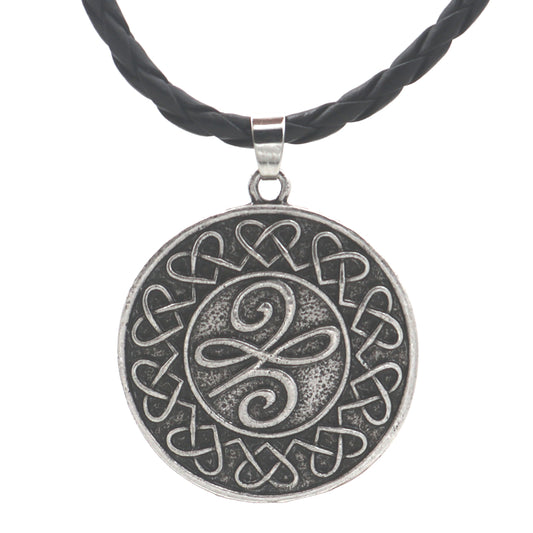 Viking Pirate Amulet Necklace with Antique Silver Alloy Pendant - European and American Jewelry Manufacturer's Exclusive Men's Collection