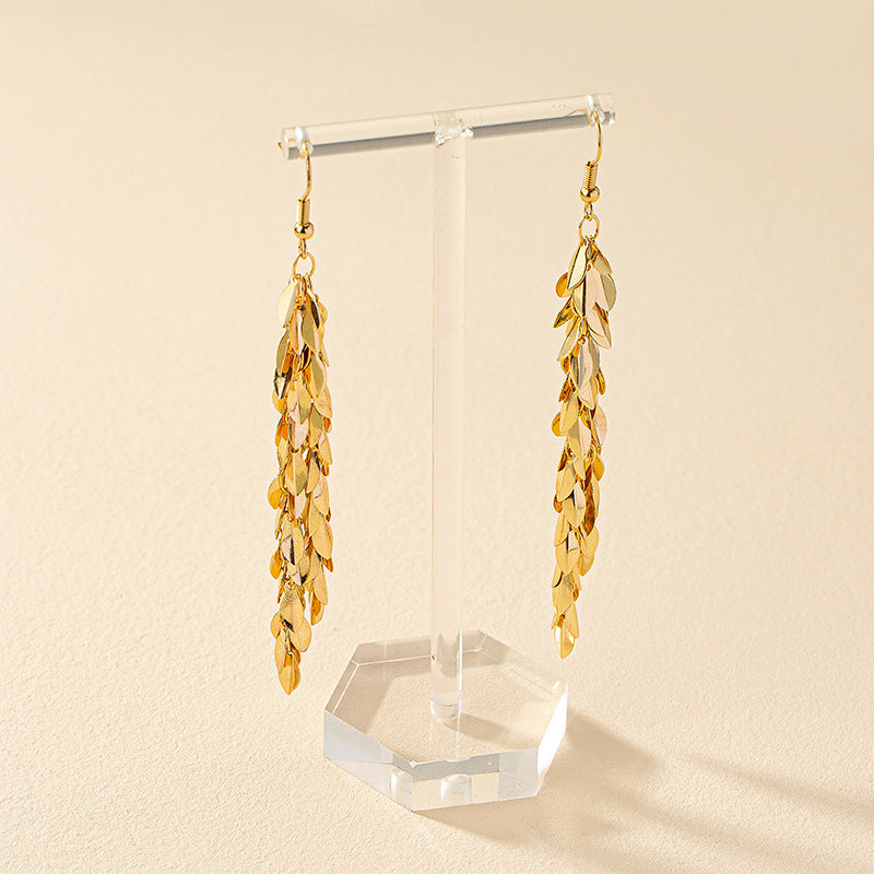 Luxurious Vienna Verve Metal Leaf Earrings - Wholesale Exclusivity