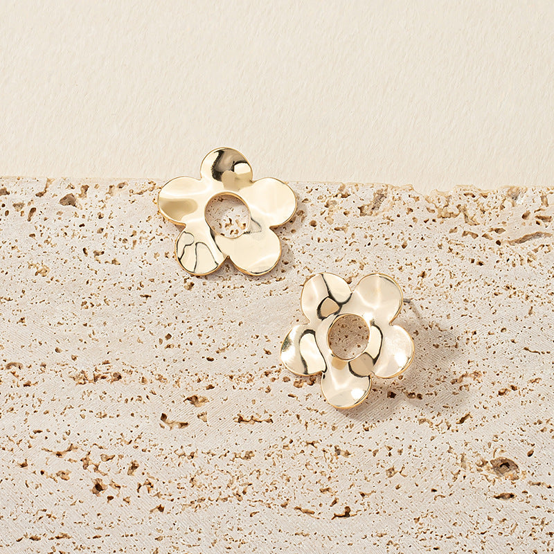 French Metal Flower Earrings - Vienna Verve Collection