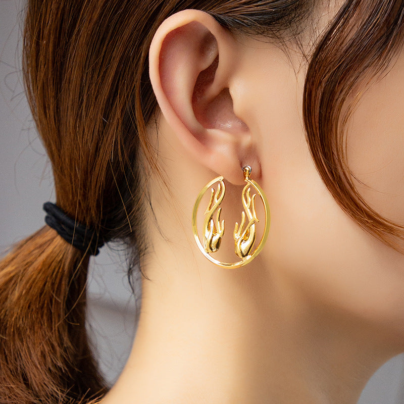 French Metal Design Earrings - Vienna Verve Collection