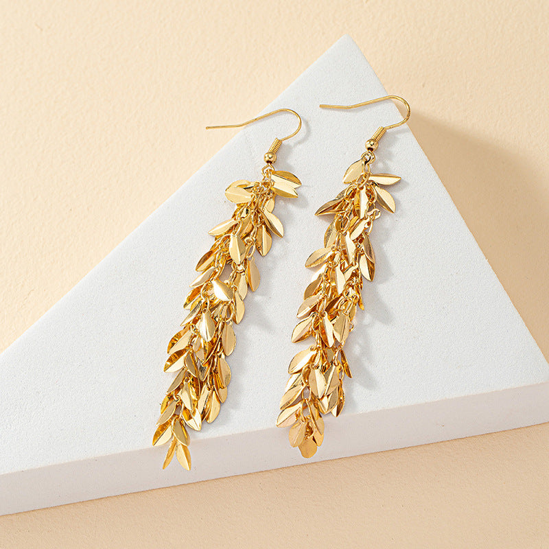 Luxurious Vienna Verve Metal Leaf Earrings - Wholesale Exclusivity