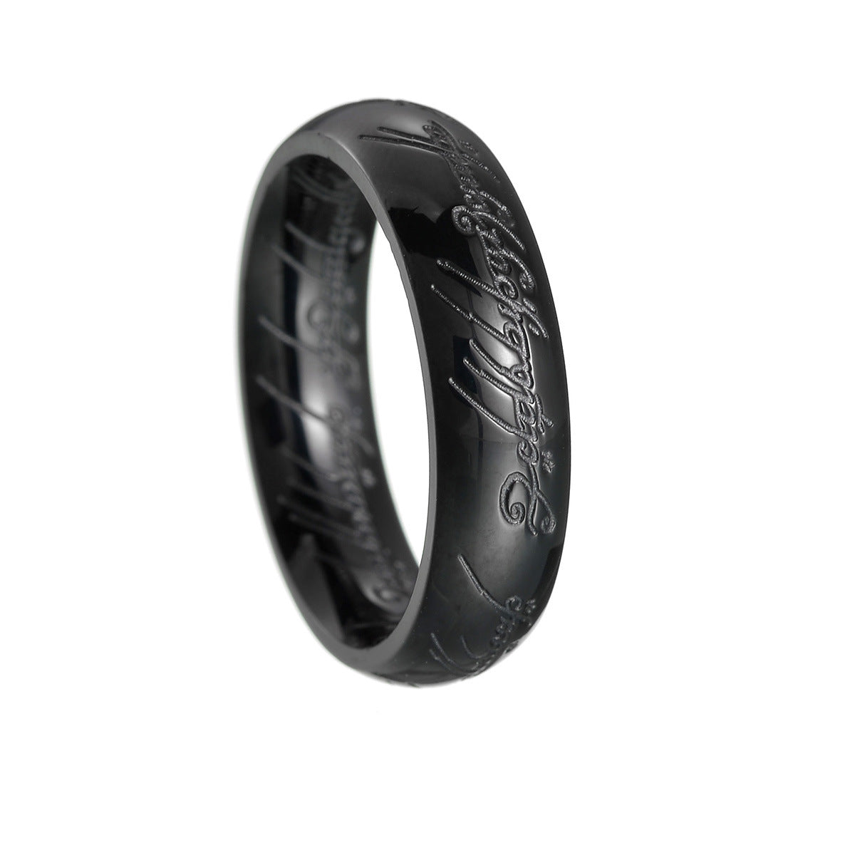 Royal Titanium Steel Men's Ring - 6mm Lord of the Rings Collection