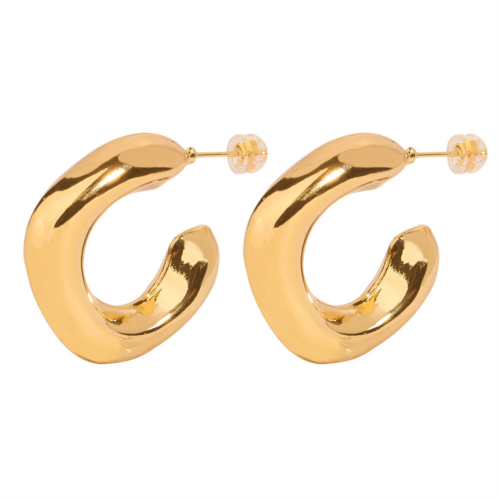 Geometric Delight Titanium Steel Earrings for Women