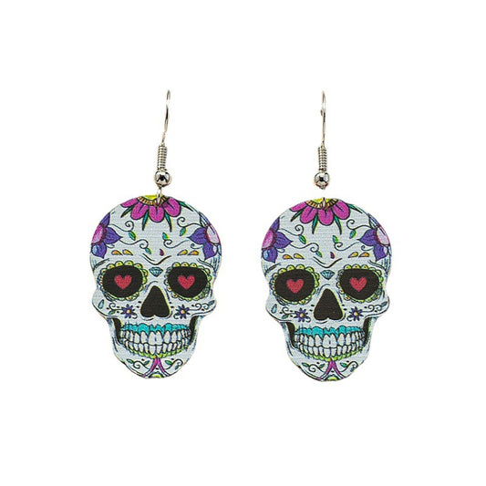 Exaggerated Personality Collection: Skull-Shaped Halloween Earrings for Women