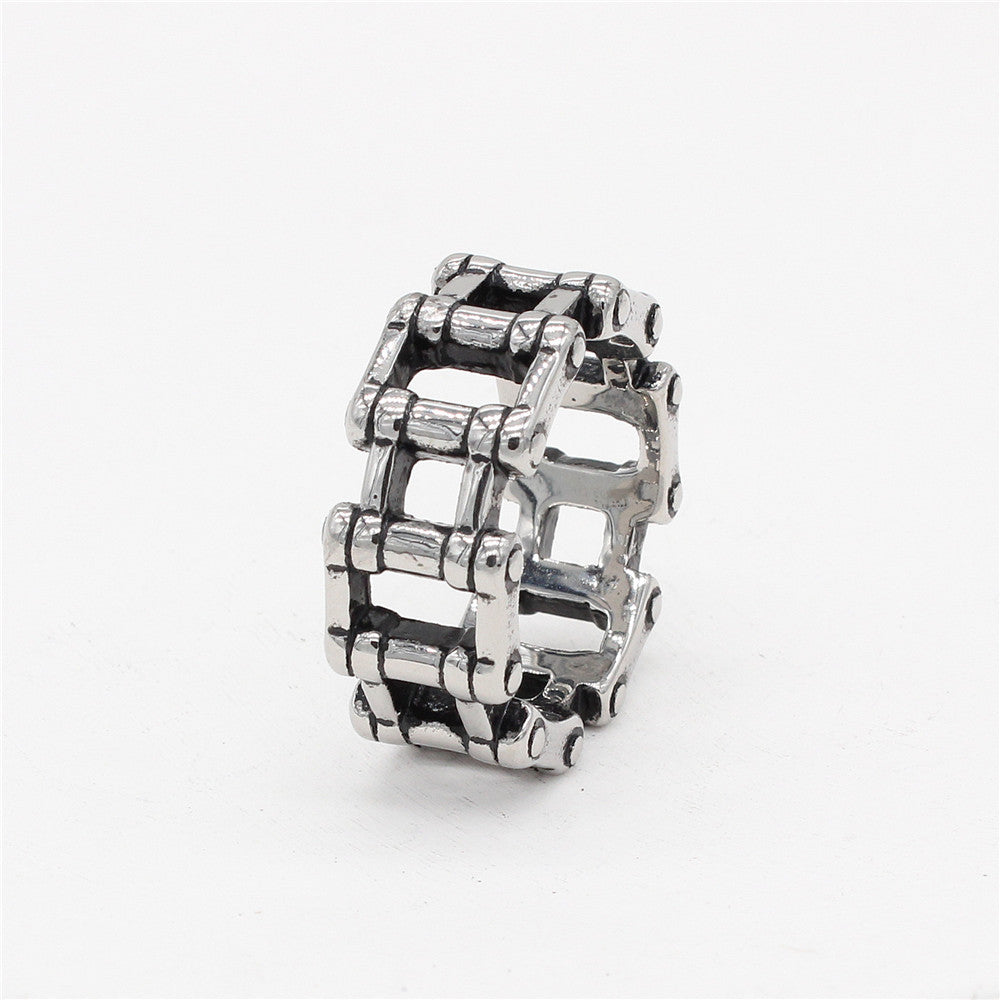 Retro European and American Car Chains, Titanium Steel Men's Rings