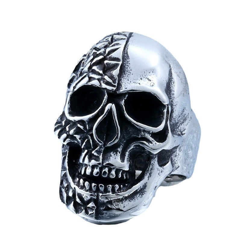 Titanium Steel Men's Edgy Skull Ring – Urban Fashion Accessory