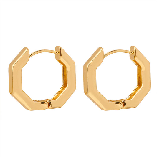 Geometric Copper Earrings with Modern Flair for Stylish Women