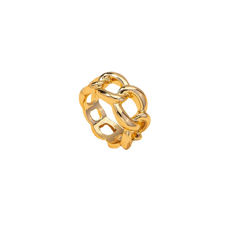 European Chic Chain Buckle Ring - Vienna Verve Collection