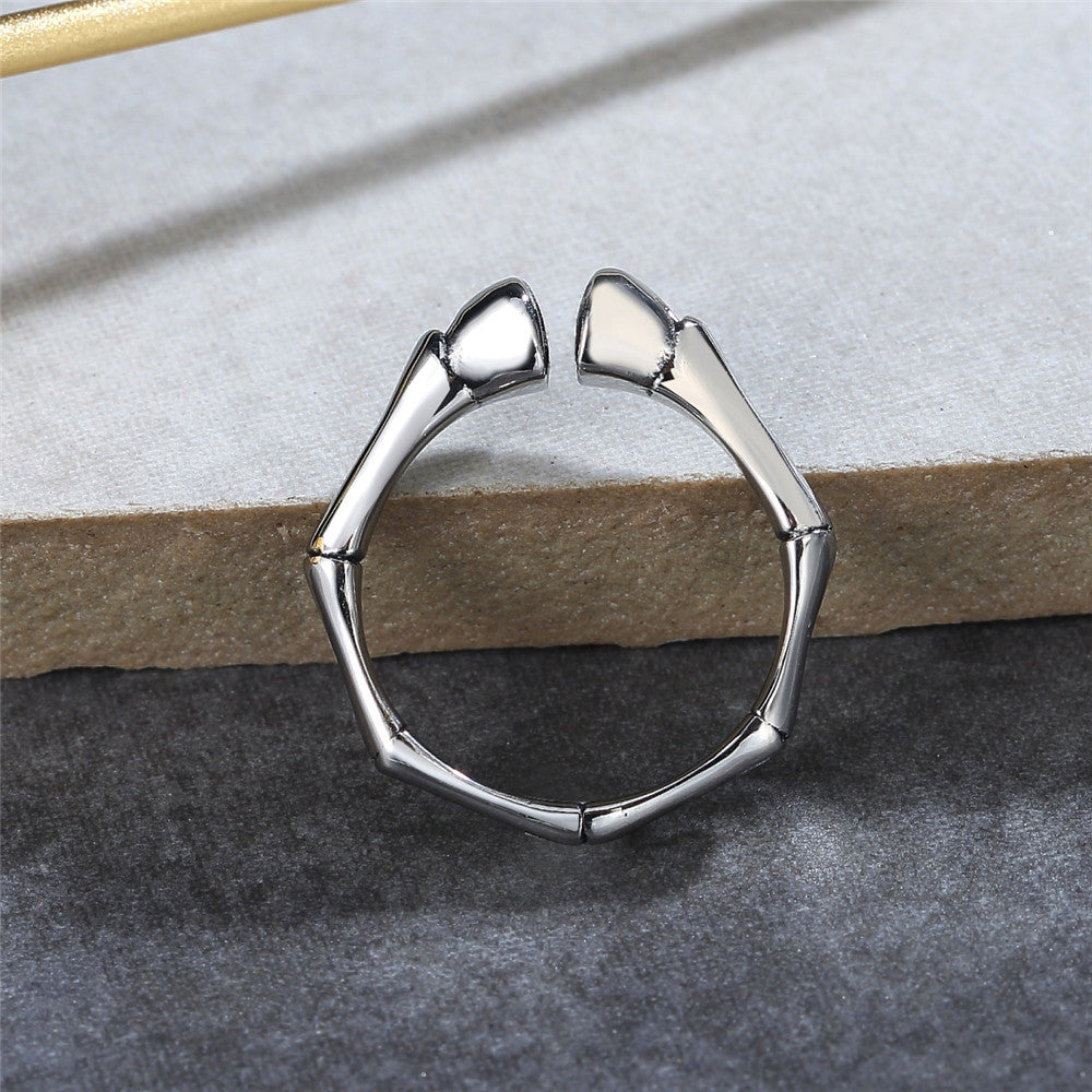 Vintage Bamboo Titanium Steel Ring for Wholesale Foreign Trade Jewelry