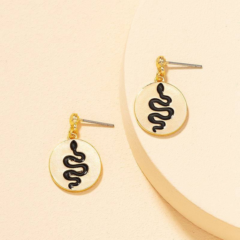 Exaggerated Snake Tag Earrings - Vienna Verve Collection