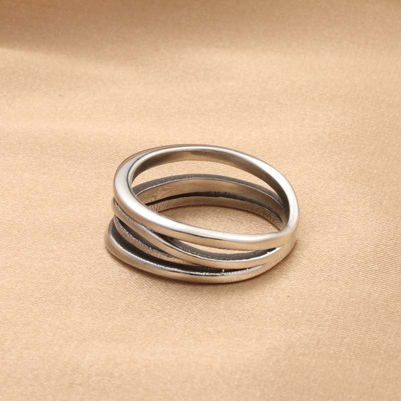 Men's Titanium Steel Polygonal Ring - Retro & Trendy Jewelry Accessory