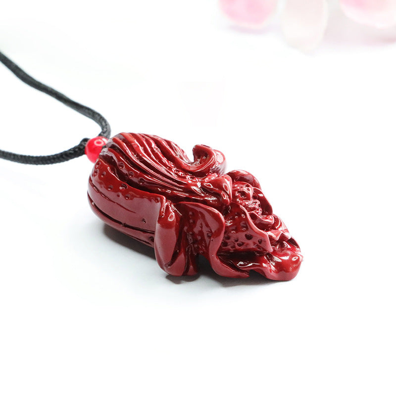 Cinnabar Cabbage Pendant, Purple Gold Sand Pendant