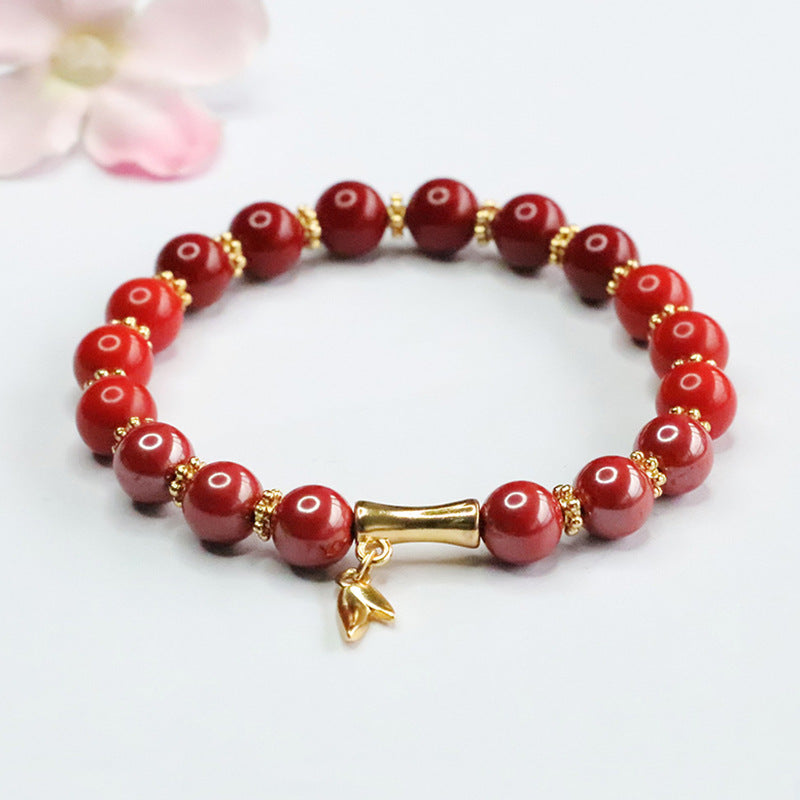 Vermilion Sand Sterling Silver Cinnabar Stone Bracelet