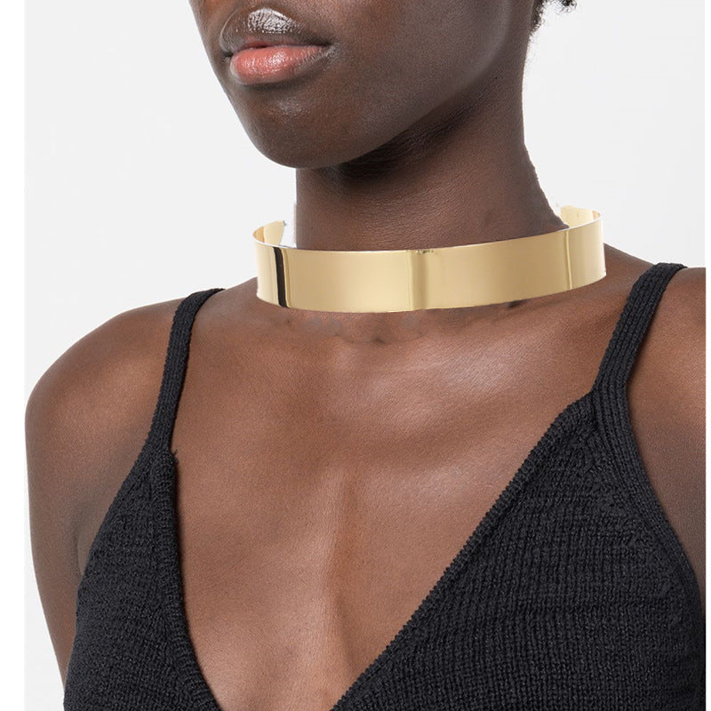 Minimalist Metal African Women's Choker Necklace