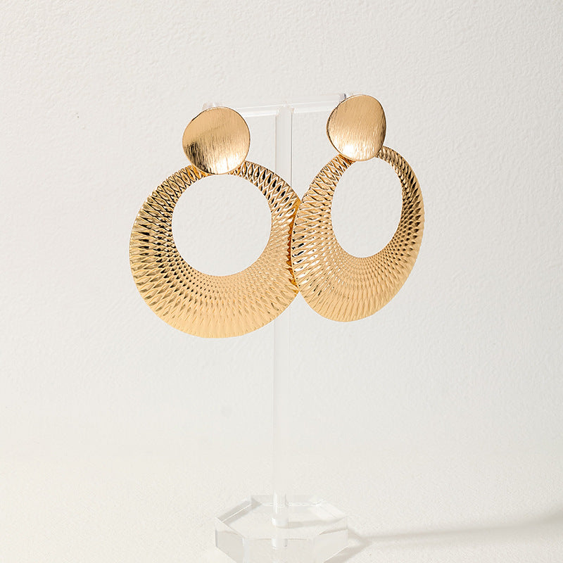 Exquisite Vienna Verve Metal Circular Earrings for Women