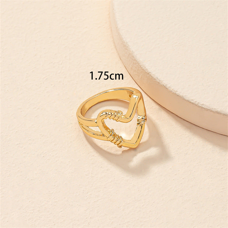 European and American Fusion Metal Love Ring - Exquisite Hollow Tail Ring for Fashionistas