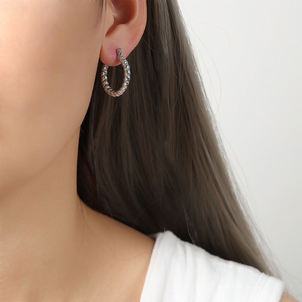 Chic Twisted Gold-Plated Geometric Earrings - Planderful Everyday Genie Collection