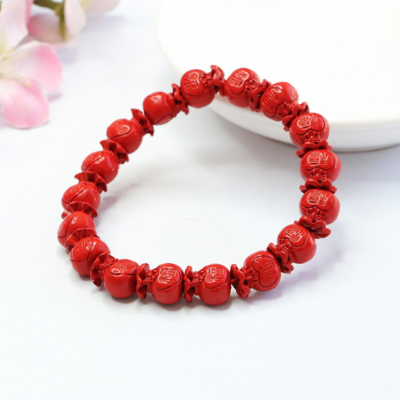 Red Cinnabar Stone Lucky Bracelet