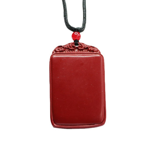 Purple Cinnabar Sand Stone Pendant with Sterling Silver Needle