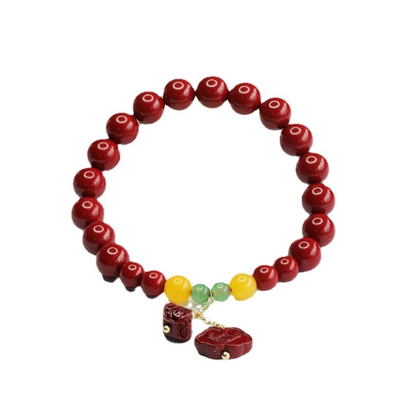 Auspicious Clouds Cinnabar Bracelet