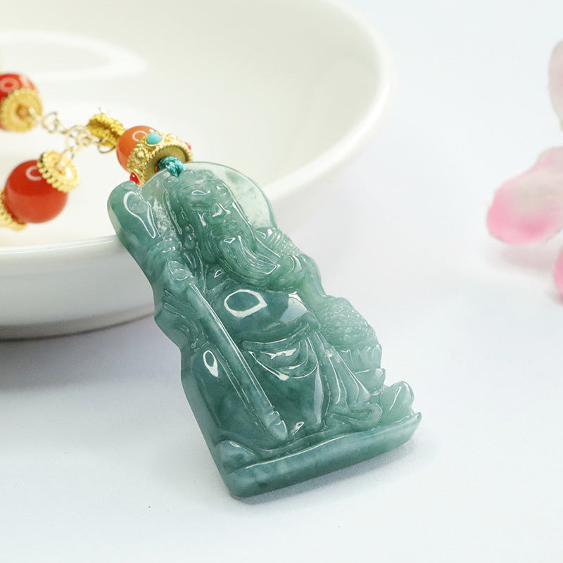 Necklace featuring Jade God of Wealth Pendant