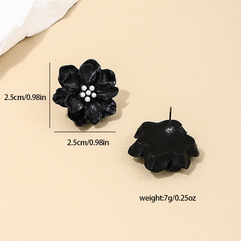 Chic Camellia Flower Earrings - Vienna Verve Collection