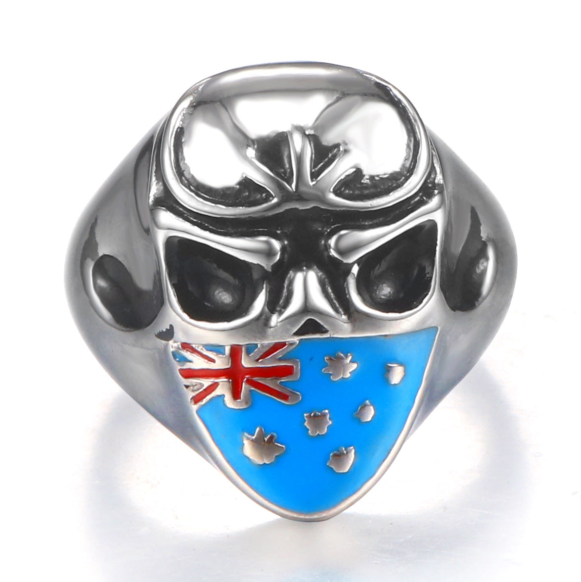 Men's Retro Skull Titanium Steel Ring - American-European Fashion Statement