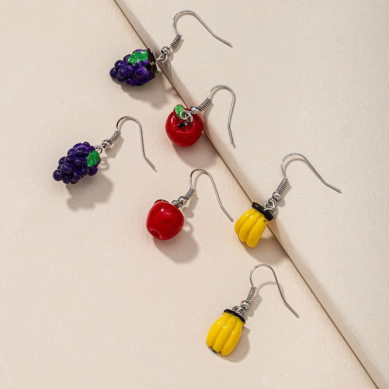 Fruitful Retro Earrings Set with Metal Needles - Vienna Verve - Planderful Collection