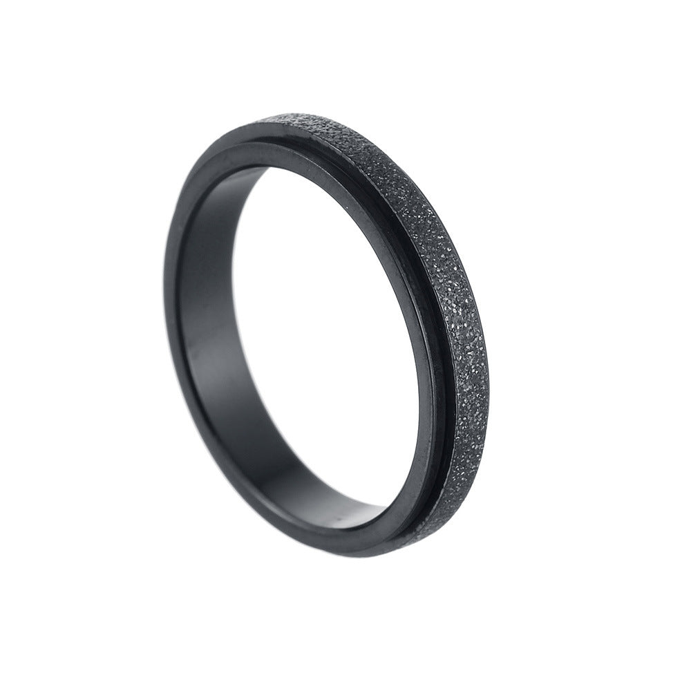 European and American Favorite: Titanium Steel Women's Stress Relief Ring