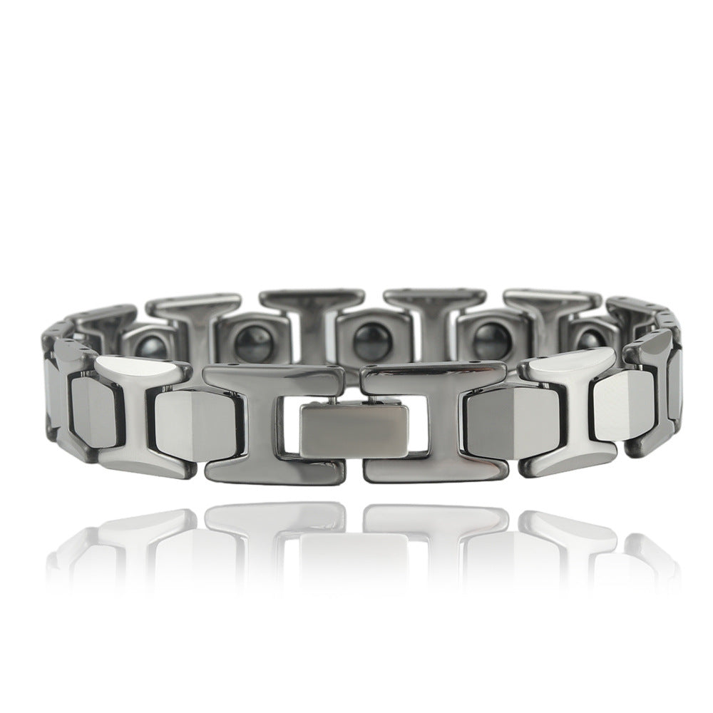 Customizable Tungsten Steel Punk Bracelet for All – Trendy Titanium Jewelry