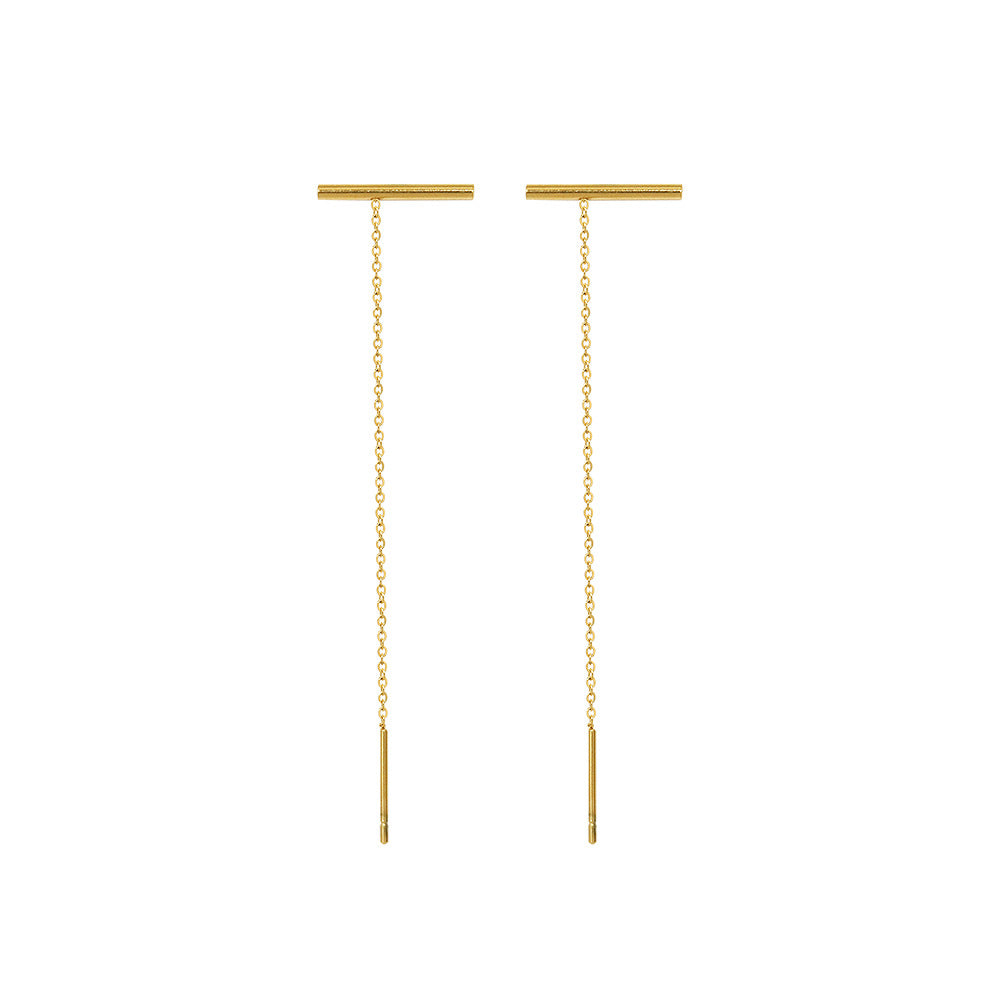 French Chic 18K Gold Titanium Steel Earrings by Planderful - Everyday Genie Collection