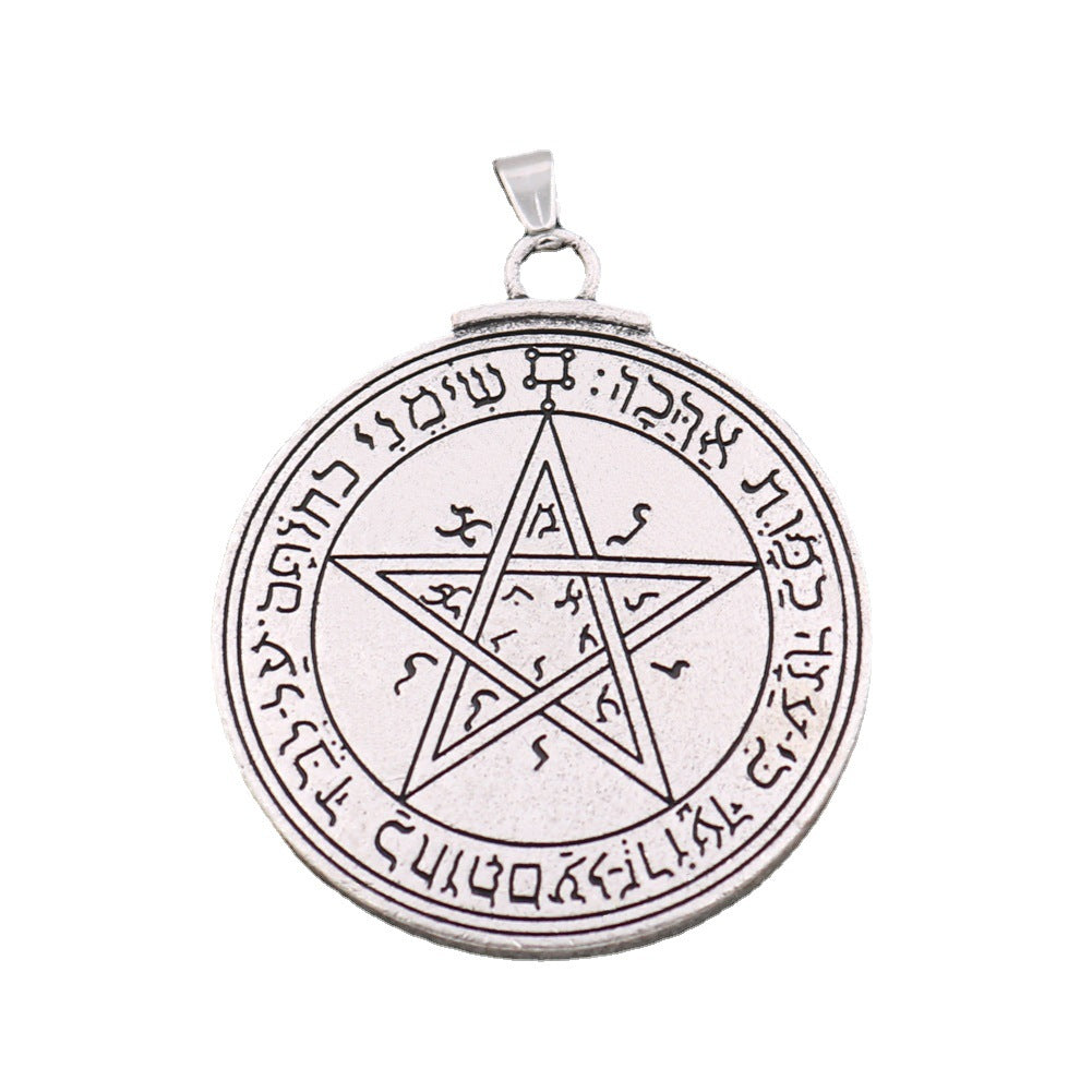 Global Trending Solomon Seal Star Necklace Set for Couples - Premium Metal Pendant from Norse Legacy