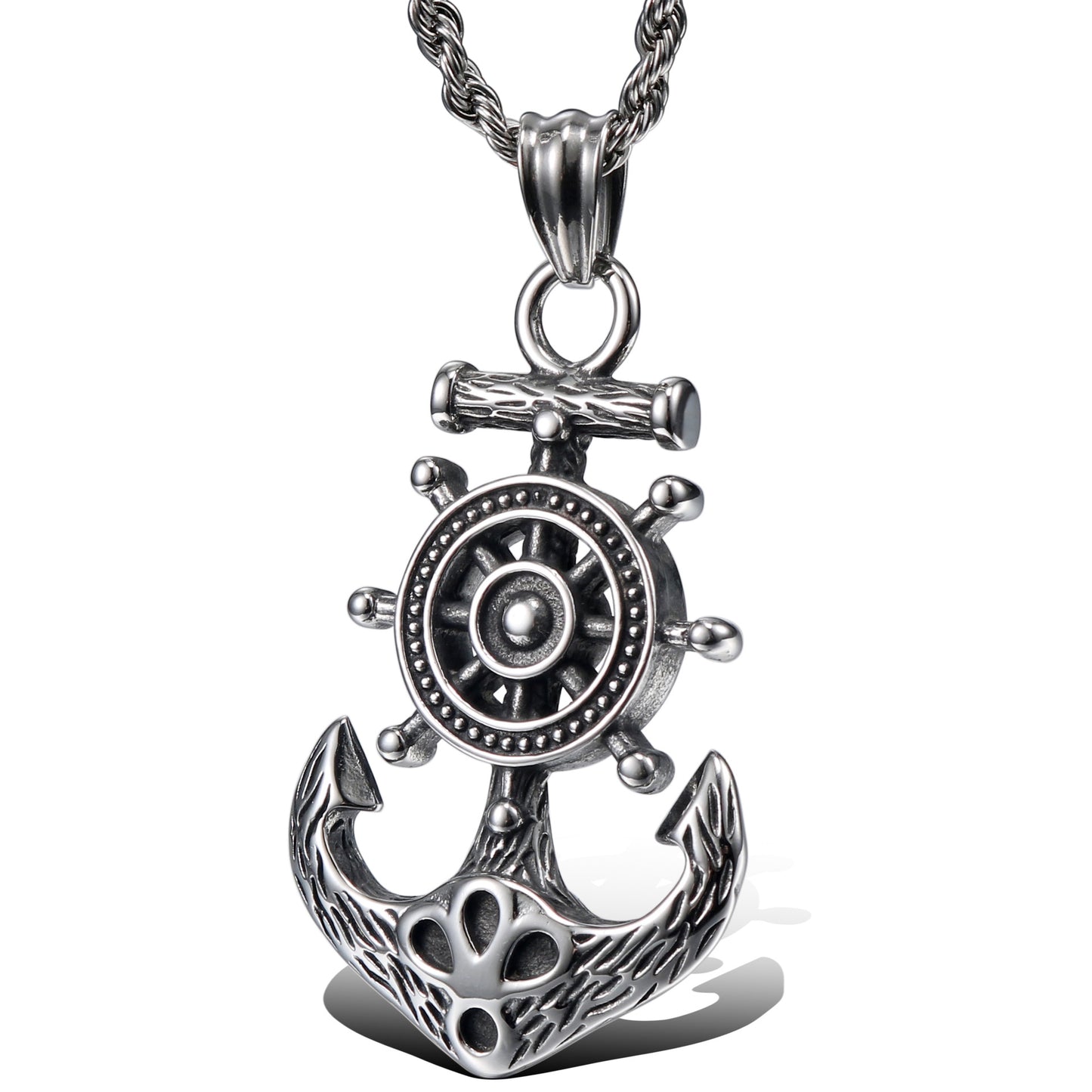 Stylish Retro Titanium Steel Anchor Pendant for Men – Personalized Stainless Steel Jewelry