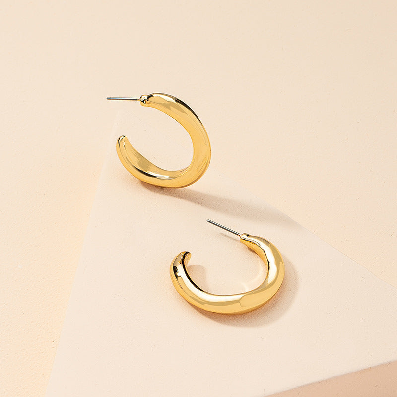 Retro Geometric Metal Earrings by Vienna Verve for Stylish Women