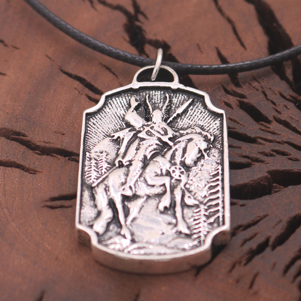 Archangel Knight Pendant with Tree of Life Necklace - Retro Men's Accessories