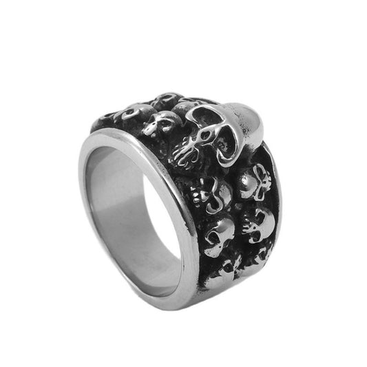 Titanium Steel Skull Ring for Men - Personalized Retro Trendy Accessory